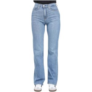 Calvin Klein Jeans, Jeans, Dames, Blauw, W31, Denim, Lichte Denim Slim Fit Five-Pocket Jeans