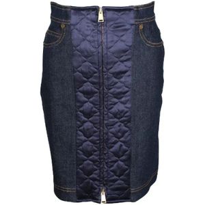 Fendi Vintage, Tweedehands Katoenen Shorts-Rokken Blauw, Dames, Maat:M