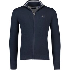 Gant, Sweatshirts & Hoodies, Heren, Blauw, XL, Katoen, Donkerblauwe Katoenen Vest