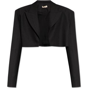 The Mannei, Jassen, Dames, Zwart, S, Gotlana cropped blazer