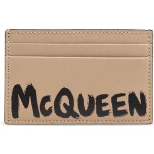 Alexander McQueen, Accessoires, Heren, Beige, ONE Size, Leer, Kaarthouder