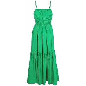 Seventy, Kleedjes, Dames, Groen, M, Venezia lange jurk met gespreide lagen