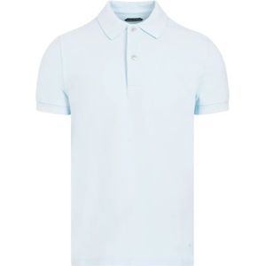 Tom Ford, Polo Shirts Blauw, Heren, Maat:S