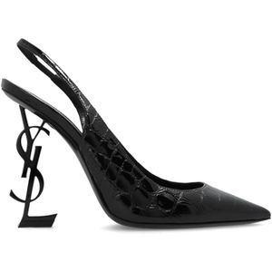 Saint Laurent, Schoenen, Dames, Zwart, 39 EU, Leer, ‘Opyum’ pumps