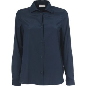 Le Tricot Perugia, Blouses & Shirts, Dames, Blauw, M, Zijden overhemd met klassieke kraag