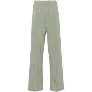 Le Tricot Perugia, Broeken, Dames, Groen, S, Groene Jersey Straight Broek