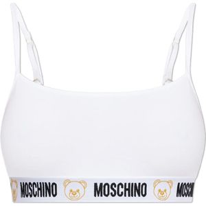 Moschino, Ondergoed, Dames, Wit, XL, Beha met logo