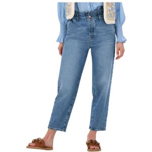 7 For All Mankind, Jeans, Dames, Blauw, W27, Denim, Ease Dylan Mom Jeans Blauw