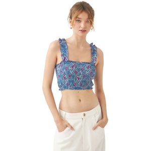 Antik Batik, Top Zena Blauw, Dames, Maat:XS