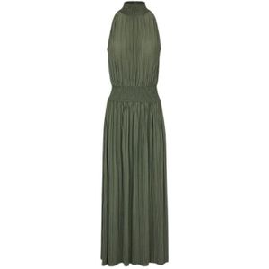 Samsøe Samsøe, Samsoe Samsoe UMA Dress Dusty Olive Groen, Dames, Maat:S