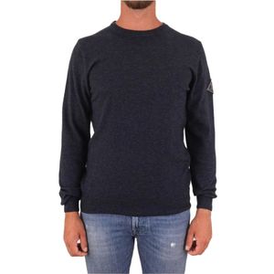 Roy Roger's, Sweatshirts & Hoodies, Heren, Blauw, S, Wol, Blauwe Sweaters voor Heren