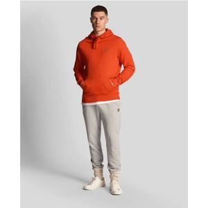 Lyle & Scott, Sweatshirts & Hoodies, Heren, Oranje, XS, Stijlvolle Pullover Hoodie