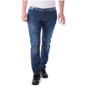 Daniele Alessandrini, Jeans, Heren, Blauw, W31, Denim, Slim-fit Denim Jeans