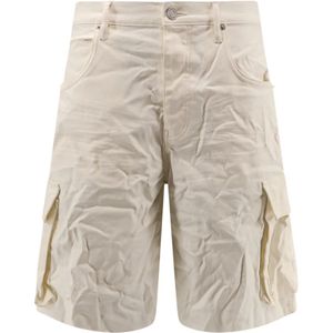 Purple Brand, Korte broeken, Heren, Beige, W31, Katoen, Klassieke witte shorts