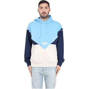 Adidas Originals, Sweatshirts & Hoodies, Heren, Blauw, L, Blauwe Adicolor Cutline Hoodie Sweater