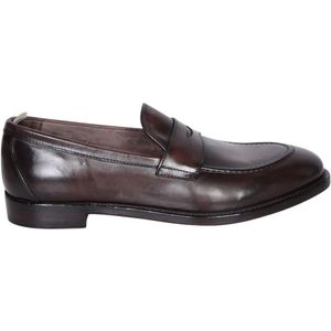 Officine Creative, Schoenen, Heren, Bruin, 43 1/2 EU, Leer, Bruine Leren Loafer Schoenen