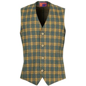 Gallo, Pakken, Heren, Veelkleurig, XL, Gele Tartan Vest Italiaanse Stijl