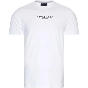 Cavallaro, Tops, Heren, Wit, M, Bari t-shirts wit