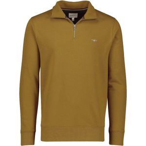 Gant, Sweatshirts & Hoodies, Heren, Bruin, M, Katoen, Mostergele Half-Zip Sweater