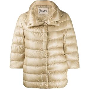 Herno, Jassen, Dames, Beige, XS, Nylon, Down Coats