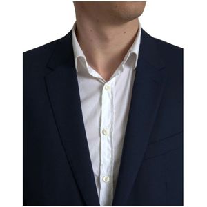 Dolce & Gabbana, Pakken, Heren, Blauw, S, Wol, Blauw Classic Fit Suit Martini