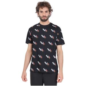 Puma, Zwarte T-shirt en Polo Collectie Zwart, Heren, Maat:XL