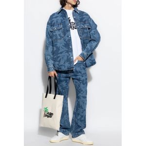 Palm Angels, Overhemden, Heren, Blauw, S, Denim, Oversized denim shirt