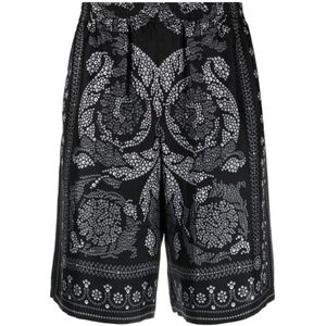 Versace, Korte broeken, Heren, Zwart, L, Casual shorts