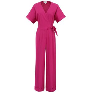 Frnch, Violet Linnen Jumpsuit Adja Roze, Dames, Maat:M