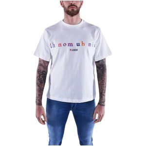 IH NOM UH Nit, Regenboog Logo T-Shirt Wit, Heren, Maat:M