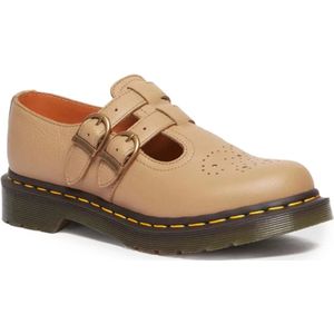 Dr. Martens, Schoenen, Dames, Beige, 40 EU, Leer, Mary Jane Leren Schoenen Lente/Zomer Collectie