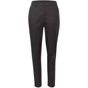 Kaffe, Broeken, Dames, Grijs, 3Xl, Hoge Taille Slim Fit Broek Zwart Oester