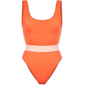 Versace, Badkleding, Dames, Oranje, M, Nylon, Badpak