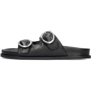 Strategia, Schoenen, Dames, Zwart, 41 EU, Leer, LED Slippers Zomer Vibes