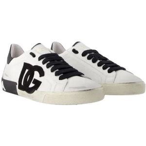 Dolce & Gabbana, Schoenen, Heren, Wit, 39 EU, Leer, Leather sneakers