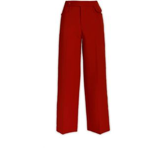 Love Stories, Stijlvolle Broek Rood, Dames, Maat:M