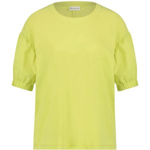 Jane Lushka, Blouses & Shirts, Dames, Groen, S, Lime Technisch Jersey Top | Rene