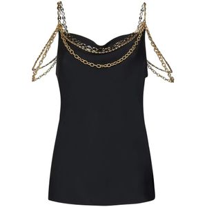 Paco Rabanne, Tops Zwart, Dames, Maat:M