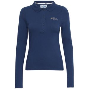 Ball, Lange Mouw Polo Shirt Oceaan Blauw Blauw, Dames, Maat:L