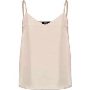 A.p.c., Tops, Dames, Roze, 2Xs, Top Rosa