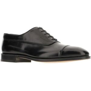 Salvatore Ferragamo, Schoenen, Heren, Zwart, 40 EU, Leer, Veterschoenen