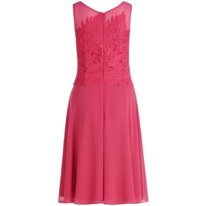 vera mont, Kleedjes, Dames, Rood, 4Xl, Chiffon, Geborduurde Chiffon Jurk