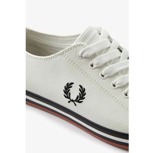 Fred Perry, Schoenen, Heren, Wit, 43 EU, Leer, Klassieke leren sneakers met laurierborduursel