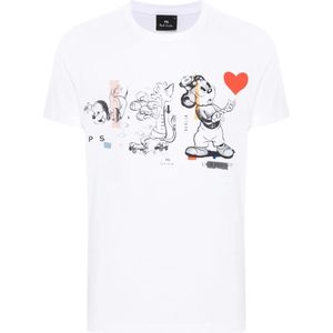 PS By Paul Smith, Tops, Heren, Wit, S, Cartoon Slim Fit T-shirt