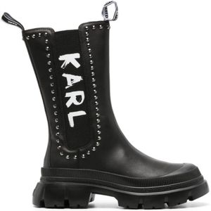 Karl Lagerfeld, Trekka Max Hoge Laars met Studs Zwart, Dames, Maat:38 EU