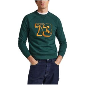 Pepe Jeans, Sweatshirts & Hoodies, Heren, Groen, L, Katoen, Sweatshirts