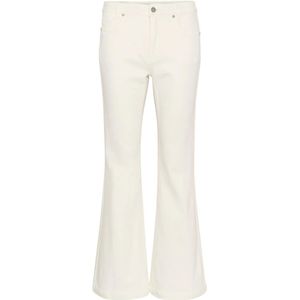 My Essential Wardrobe, Jeans, Dames, Beige, W33 L32, Katoen, Flare Bootcut Broek in Champagne