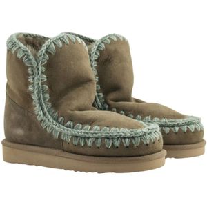 Mou, Schoenen, Dames, Beige, 36 EU, Wol, Donkere Stone Eskimo 18 Laars