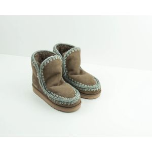 Mou, Schoenen, Dames, Beige, 38 EU, Wol, Donkere Stone Eskimo 18 Laars