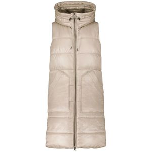 Betty Barclay, Jassen, Dames, Beige, S, Gewatteerd Vest met Capuchon